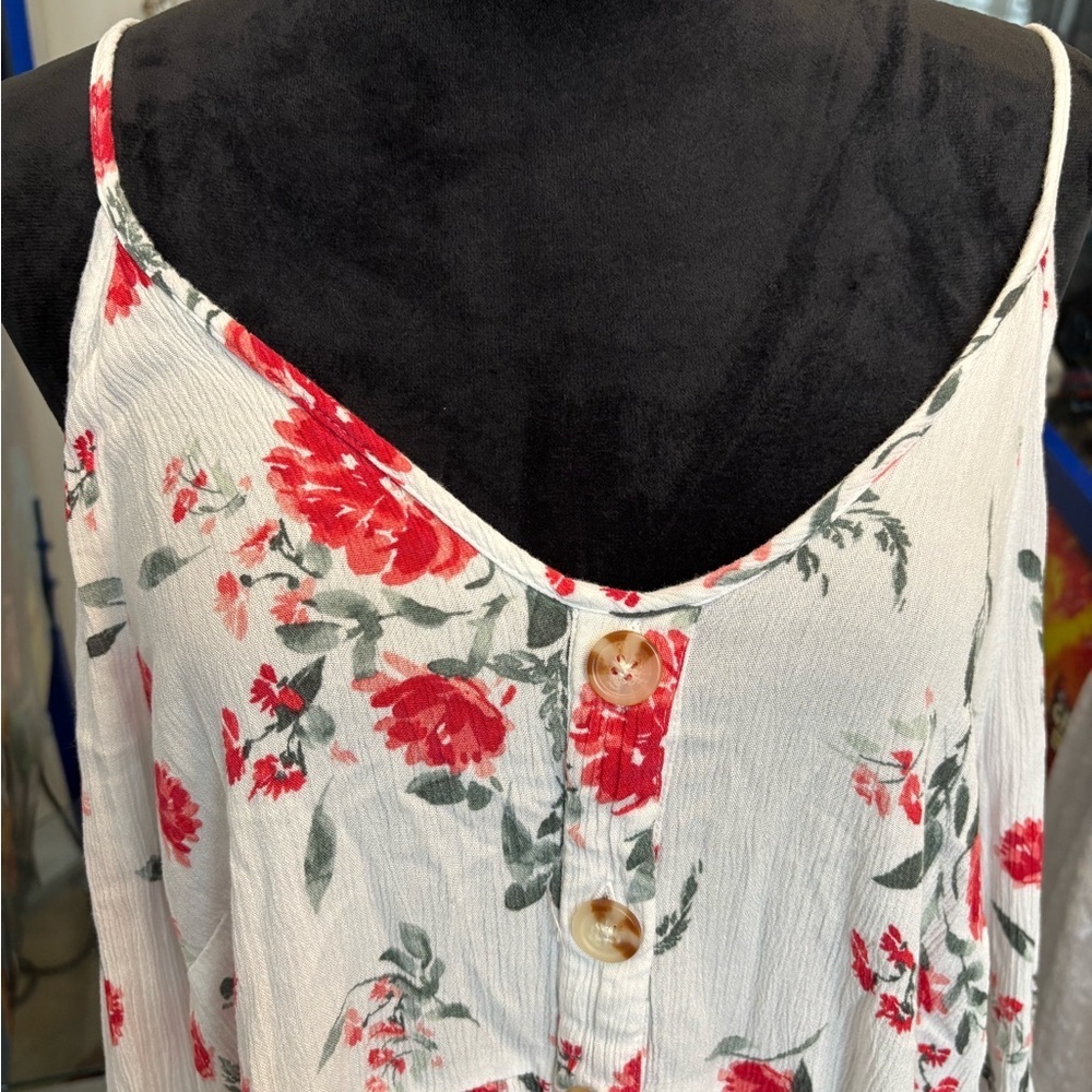 Torrid 1 Rayon Crepe Bell Sleeve Cold Shoulder Top - Picture 2 of 10